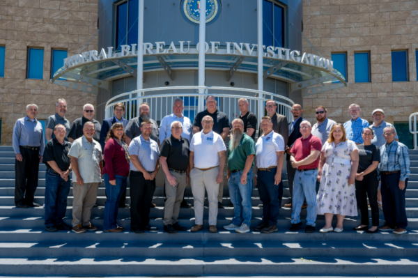 Peoria InfraGard on the steps of the FBI Building in Springfield